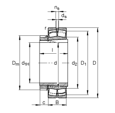 {ĝLS 23036-E1-K-TVPB + H3036,  DIN 635-2 ˜ʵҪߴ, F׺;o